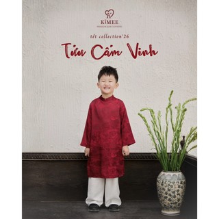 Áo Dài Bé Trai KIMEE KIDS Áo Dài Cách Tân Cho Bé Tửu Cẩm Vinh Chất Liệu Cao Cấp An Toàn Cho Bé Đi Chơi Lễ Tết
