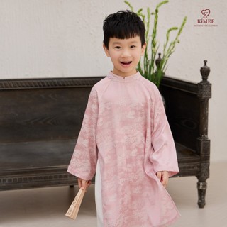 Áo Dài Bé Trai KIMEE KIDS Áo Dài Cách Tân Đào Cẩm Xuân Thiết Kế Sang Trọng Chất Liệu Lụa Gấp Cao Cấp Cho Bé Đi Chơi Lễ T
