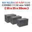 Hộp đựng quần áo KHÔNG NGĂN COMBO 3 CÁI hộp đựng đồ có nắp chống bụi sap xep tu quan ao luôn ngăn nắp thùng đựng đồ chơi