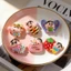 Charm gắn dép: Charm Shin thế giới kẹo ngọt - Set 06 sticker ngọt ngào dễ thương