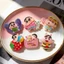 Charm gắn dép: Charm Shin thế giới kẹo ngọt - Set 06 sticker ngọt ngào dễ thương