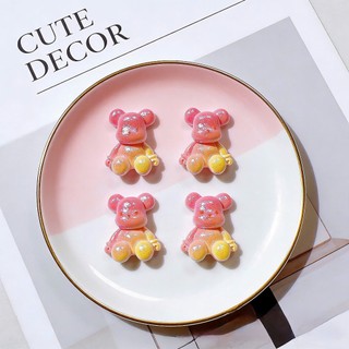 Charm gắn dép: Gấu Jelly Pastel Mix Màu