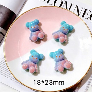 Charm gắn dép: Gấu Jelly Pastel Mix Màu