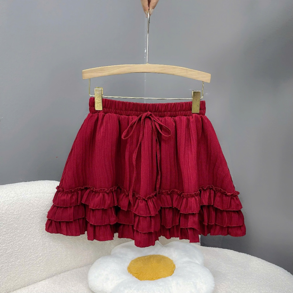 Váy Bèo Tầng Nữ Bigsize (Có Bảo Hộ) Cô Nhỏ Có Quần Bảo Hộ, Mặc Thoải Mái – Không Lo Lộ CV425