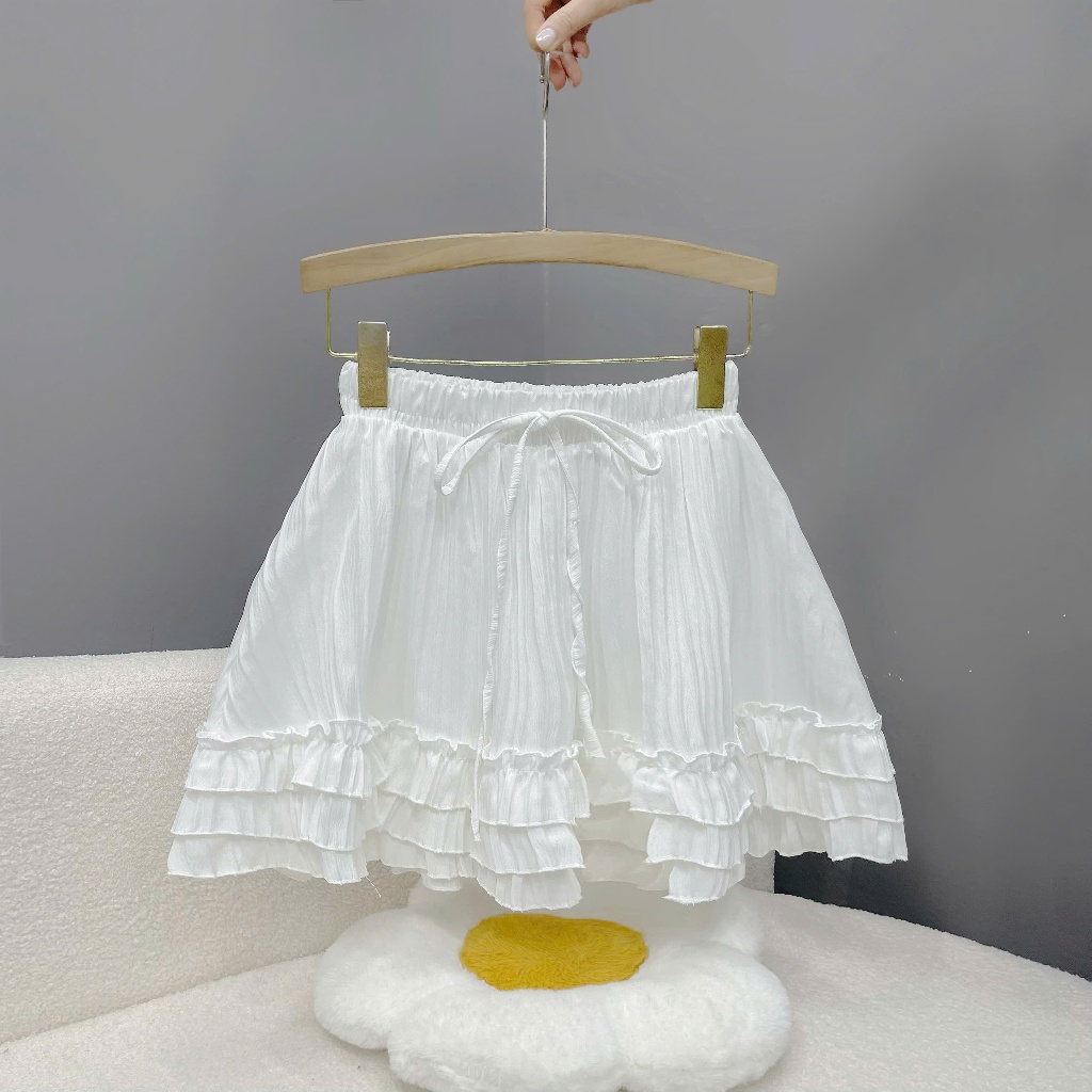 Váy Bèo Tầng Nữ Bigsize (Có Bảo Hộ) Cô Nhỏ Có Quần Bảo Hộ, Mặc Thoải Mái – Không Lo Lộ CV425