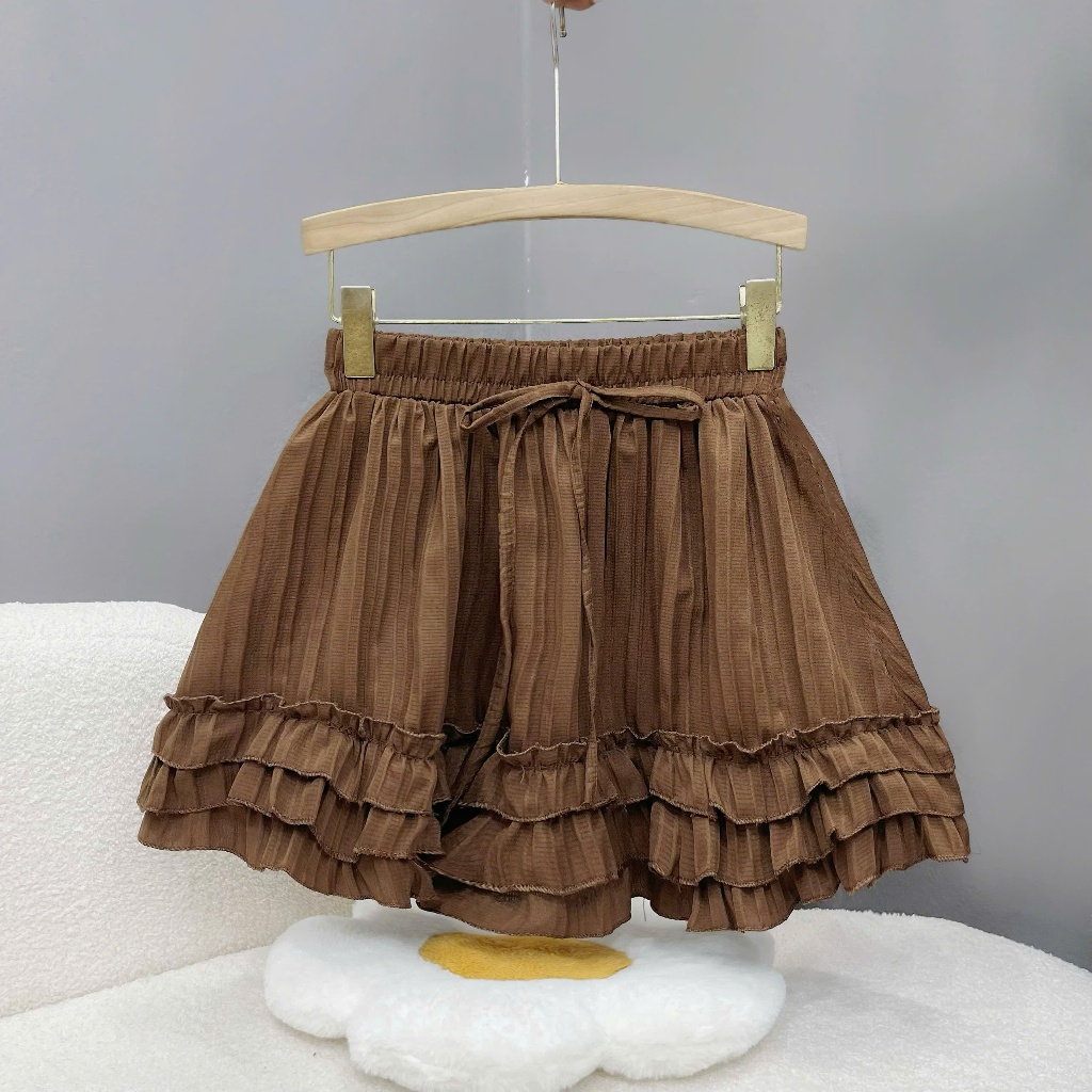 Váy Bèo Tầng Nữ Bigsize (Có Bảo Hộ) Cô Nhỏ Có Quần Bảo Hộ, Mặc Thoải Mái – Không Lo Lộ CV425
