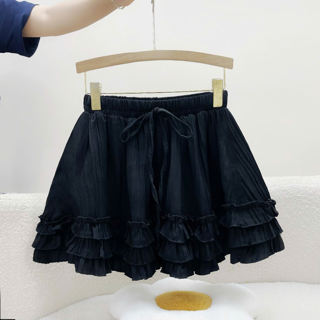 Váy Bèo Tầng Nữ Bigsize (Có Bảo Hộ) Cô Nhỏ Có Quần Bảo Hộ, Mặc Thoải Mái – Không Lo Lộ CV425