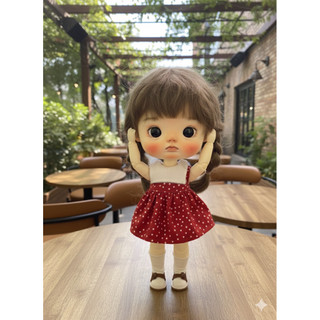 Váy chấm bi đỏ size dian mập,cừu bé,6 nhỏ(size khác vui lòng ib shop)