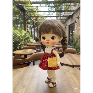 Váy chấm bi đỏ size dian mập,cừu bé,6 nhỏ(size khác vui lòng ib shop)