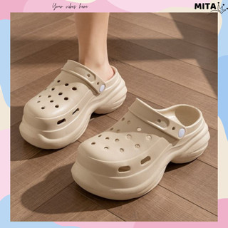Dép sục nữ cao 8cm form trơn V2 kiểu sandal quai hậu dễ thương CS-237 Mita