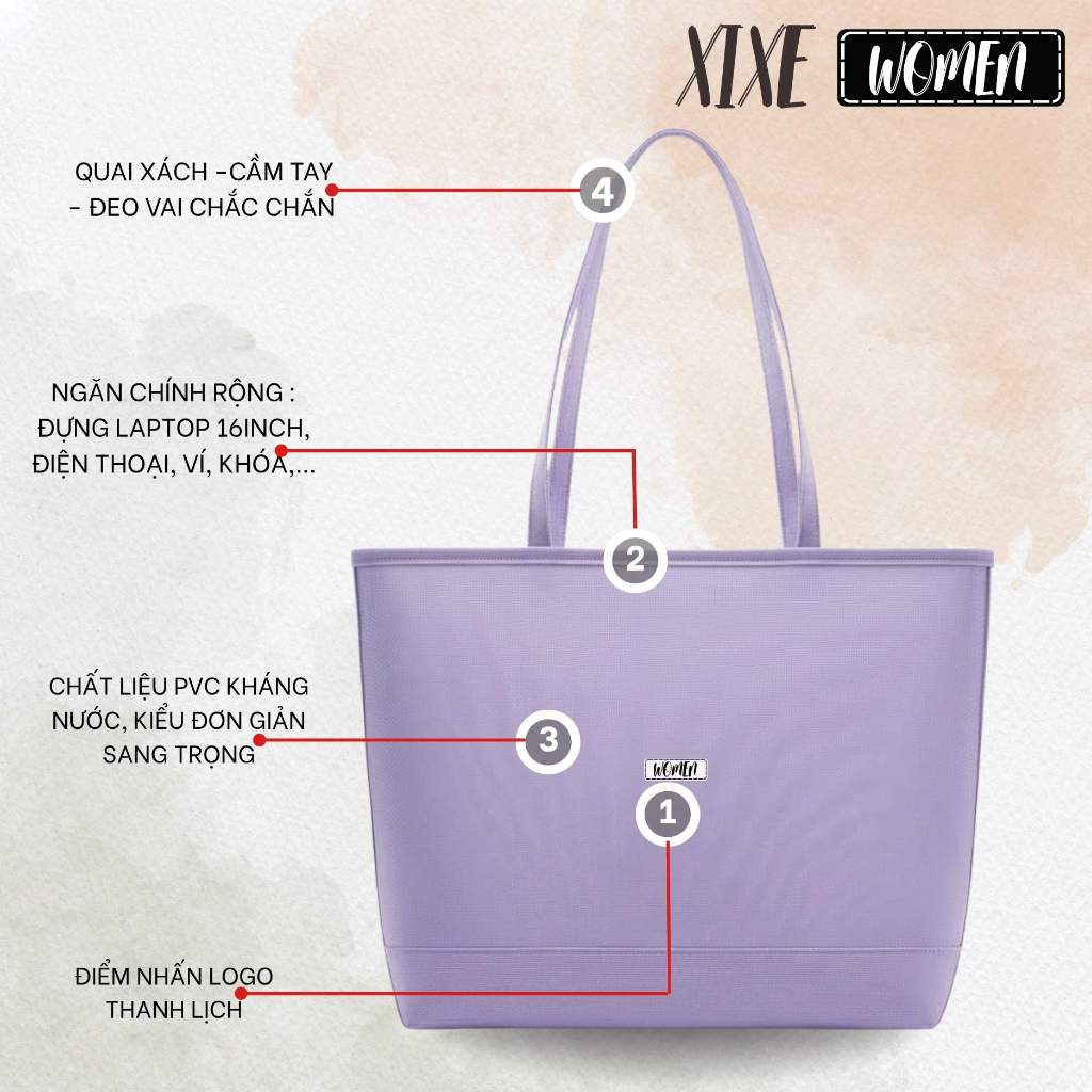 Túi trống du lịch chất Pvc quý tộc sang trọng XIXE WOMEN (Chất lượng)