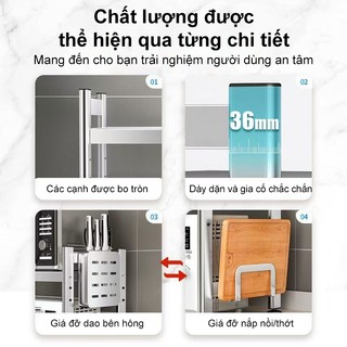 Kệ Lò Vi Sóng inox 304 Có thể mở rộng kệ nhà bếp đa năng Kệ để lò vi sóng 2 tầng