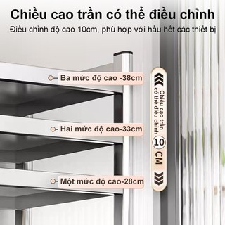 Kệ Lò Vi Sóng inox 304 Có thể mở rộng kệ nhà bếp đa năng Kệ để lò vi sóng 2 tầng
