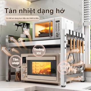 Kệ Lò Vi Sóng inox 304 Có thể mở rộng kệ nhà bếp đa năng Kệ để lò vi sóng 2 tầng