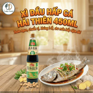Xì Dầu Hấp Cá Hải Thiên 450ml - Nước Tương Nội Địa Trung, Không Iot, Thơm Ngọt Dịu, Chuẩn Vị Cá Hấp Hồng Kông Luka Food