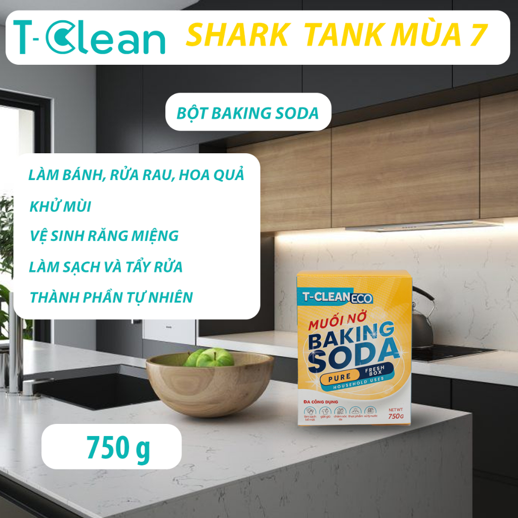Baking Soda Tclean 700g, đa công dụng, rửa rau quả, khử mùi diệt khuẩn ...