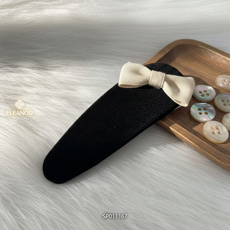 Set kẹp tóc nữ Eleanor Accessories đính nơ basic phụ kiện tóc kẹp tóc mái 11167