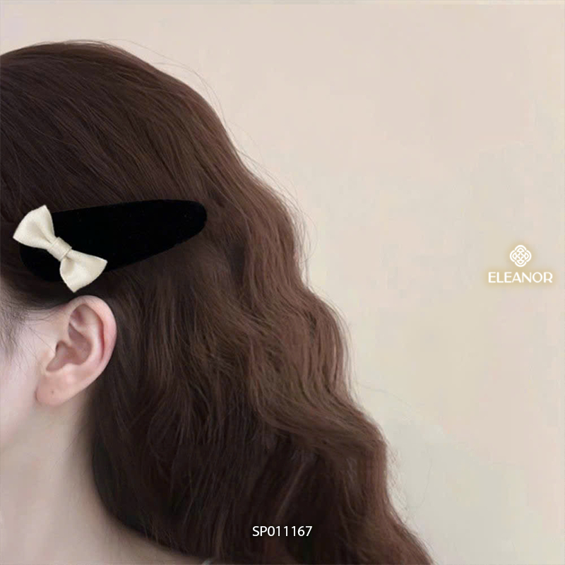 Set kẹp tóc nữ Eleanor Accessories đính nơ basic phụ kiện tóc kẹp tóc mái 11167