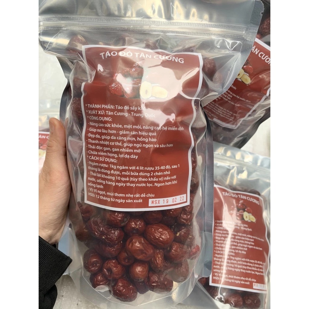 Táo Đỏ Tân Cương 500g, Táo Tàu Khô Ngọt Thanh Tự Nhiên, Trái Cây Khô Dinh Dưỡng Ăn Vặt