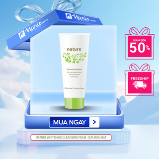 Sữa rửa mặt sáng da Naris Nature Whitening Cleansing Foam 100g