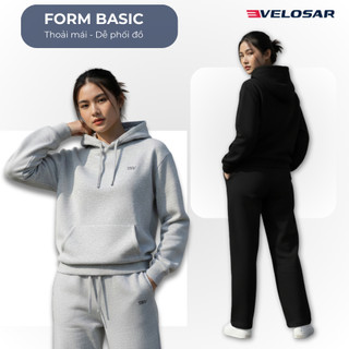 Áo Hoodie Nỉ Unisex VELOSAR Ấm áp, Form Rộng Basic, Chống Nhăn, Dễ Phối Đồ  LHO- 60001