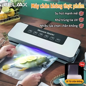RELAAX Máy Hút Chân Không Đa Năng - Tia UV Khử Trùng + Tặng 30 Túi, Hút Mạnh, Nhiều Chế Độ Bảo Quản Thực Phẩm Tươi Lâu