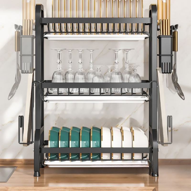 Kệ Úp Chén Bát Inox 304 Đa Tầng,Kệ Để Bát Đĩa Nhà Bếp Bằng Thép Không Gỉ, Kệ Úp Chén Cao Cấp