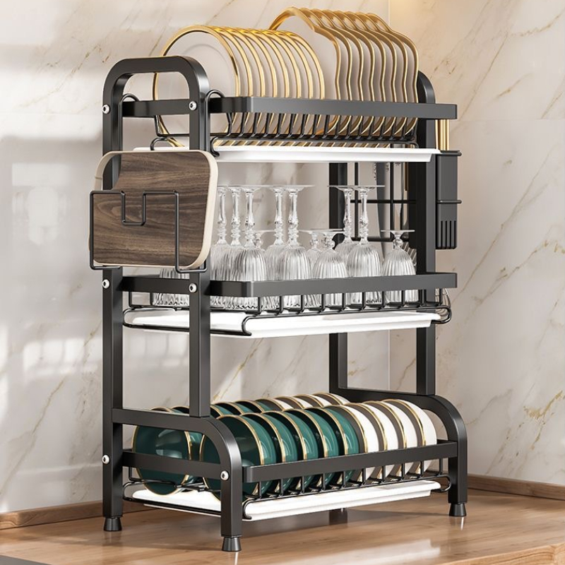 Kệ Úp Chén Bát Inox 304 Đa Tầng,Kệ Để Bát Đĩa Nhà Bếp Bằng Thép Không Gỉ, Kệ Úp Chén Cao Cấp