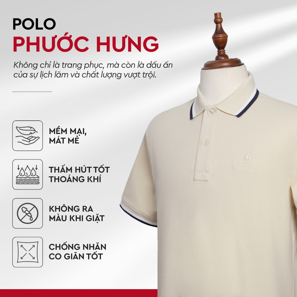 [HỘP MIỄN PHÍ] Áo Polo Nam BASIC Cao Cấp Phước Hưng Store – Cotton 4 Chiều Cao Cấp, Mềm Mịn