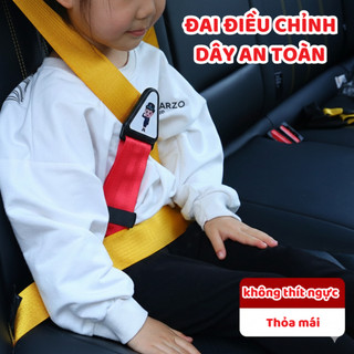 Thiết bị đai điều chỉnh dây an toàn trẻ em phân bố lực đều, không thít gây áp lực lên bụng, ngực bé