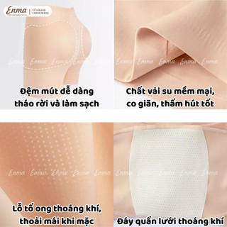 Quần Độn Hông Và Mông 2in1 ENMA Cạp Ngắn Nâng Đẩy Tạo Form Vòng 3 Căng Tròn Sexy Chống Cuộn Gập Không Lộ Viền Mút QS12