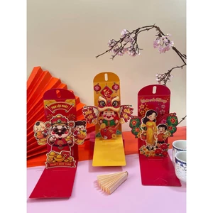 Set 6 Bao Lì Xì 3D Xoè Popup Nghệ Thuật Popup Độc Đáo Tết Việt Nam 2026 Đa Dạng Mẫu Mã - Đồ Chơi PUPU HOUSE