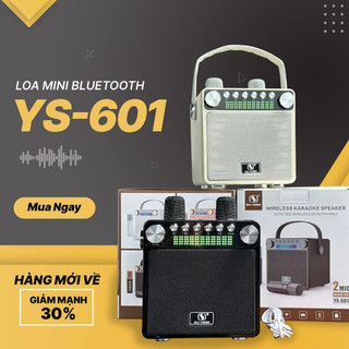 Loa Bluetooth Mini Karaoke Kèm 2 Micro SU-YOSD YS-601 - Cổ điển -Bass siêu ấm -Thiết kế cực đẹp