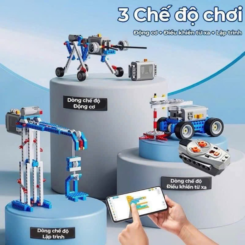 Có Động Cơ - Bộ đồ chơi lắp ráp Robot sáng tạo 400 mô hình, Đồ chơi lắp ghép STEM 9686 phát triển tư duy cho bé
