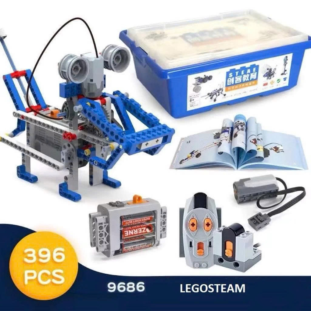 Có Động Cơ - Bộ đồ chơi lắp ráp Robot sáng tạo 400 mô hình, Đồ chơi lắp ghép STEM 9686 phát triển tư duy cho bé