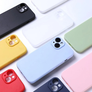 Ốp Lưng iPhone Cao Cấp Silicon 5 Màu Trơn Mềm Mỏng Chống Sốc Cho iP 16/15/14/13/12/11 Pro/Max/Plus PK035