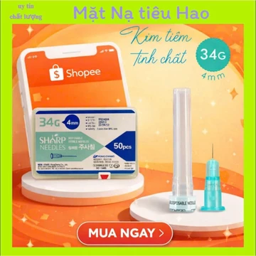 Kim tiêm meso 34g 4mm lẻ 1 cái kim tiêm dưỡng chất căng bóng da chuẩn y khoa