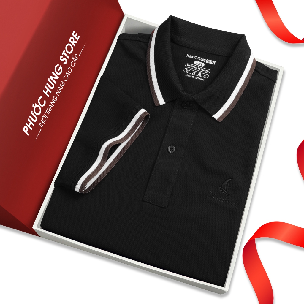 [TẶNG HỘP QUÀ] Áo Polo Nam Cao Cấp Phước Hưng - Vải Cá Sấu Cotton Co Giãn, Chống Nhăn, Không Xù