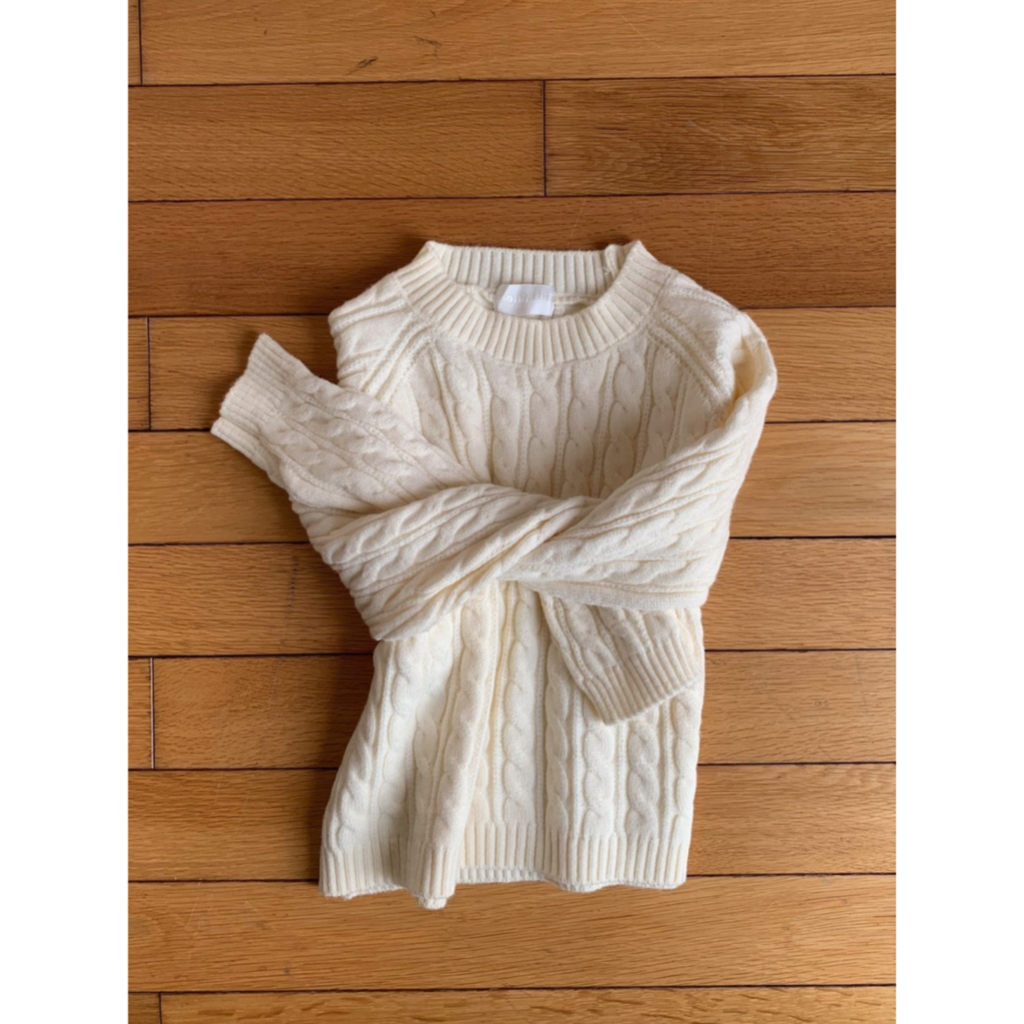 Áo len nữ cổ tròn dệt vặn thừng SONNA HI - dáng ngắn crop nhẹ, len mềm mịn - MILKY TWIST KNIT