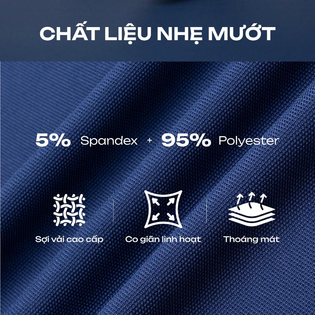 Áo Polo Nam Insidemen Regular Fit Xanh Tím Than Polyester Spandex, Phong Cách Trẻ Trung IPS099EDP01
