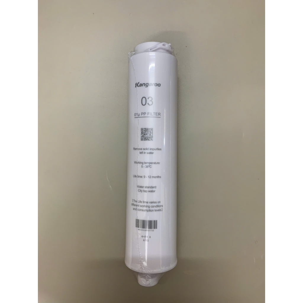 Lõi Số 1 kangaroo KG400HU Lọc Cặn Bẩn Lớn Hơn 5 Micron Hàng Chính Hãng Dùng Cho Model  KG400HU, KG400US, KG400 HD