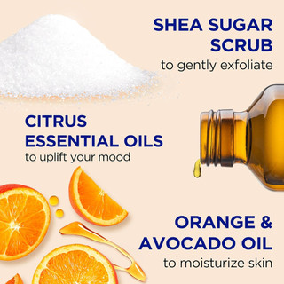 Tẩy Tế Bào Chết Dr Teal's Shea Sugar Scrub 538g – Hương Hoa Hồng / Bơ Hạt Mỡ / Cam Chanh