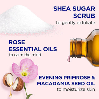 Tẩy Tế Bào Chết Dr Teal's Shea Sugar Scrub 538g – Hương Hoa Hồng / Bơ Hạt Mỡ / Cam Chanh