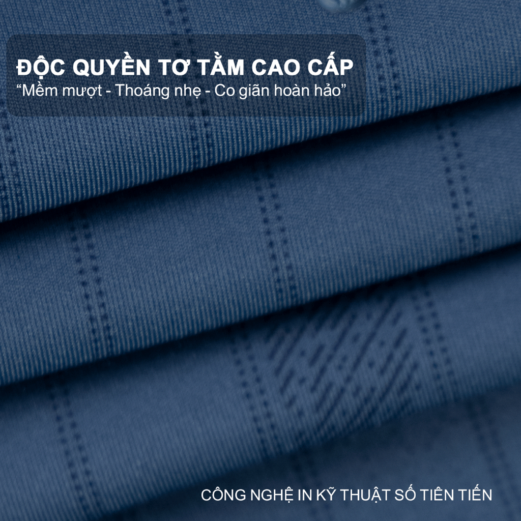 Áo sơ mi cộc tay nam MASCULINE ASM601 - Sơ mi tay ngắn cao cấp form regular vải silk nylon spandex