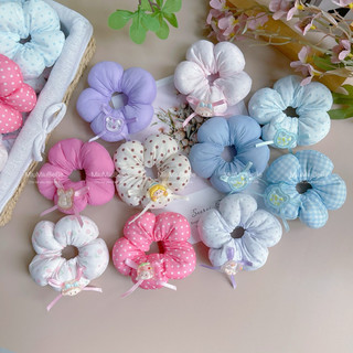 Cột tóc hình bông hoa, scrunchies hoa cho bé