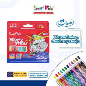 Bút sáp màu SMARTKIDS Fantasy Warriors 12/18/24 màu tô (CR28/ CR29/CR30)