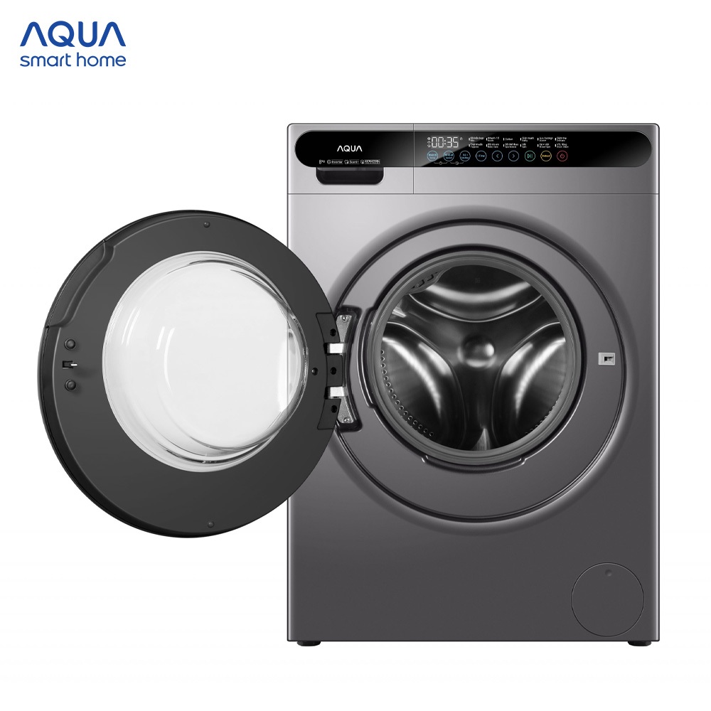 [SẢN PHẨM MỚI] Máy giặt cửa trước AQUA Inverter 8kg AW8-BP0533L(S8) - Bảo hành 2 năm - Freeship toàn quốc