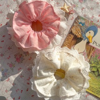 Scrunchies buộc tóc nơ tiểu thư cỡ lớn màu sắc pastel ngọt ngào cho bạn gái