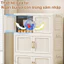 80CM STON Tủ Nhựa Đa Năng Để Đồ Tủ Gấp Gọn 3/4/5 Tầng Không Cần Lắp Đặt Trong Suốt Nâu Sữa Cửa Nam ChâmCó Bánh Xe