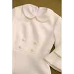 CÉLESTE - LINA DRESS Váy Tiểu Thư Dáng Ngắn Xoè Xếp Li Chất Dạ Ép Cao Cấp Tay Lửng Đính Nơ Thiết Kế Cổ Sen — ảnh 7